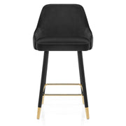 Samtbarhocker Gold - Glam Schwarz