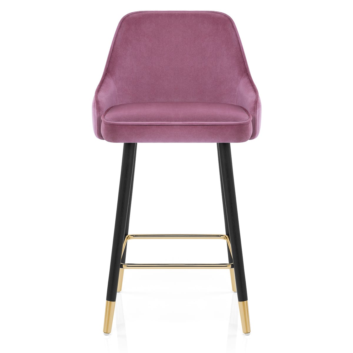 Samtbarhocker Gold - Glam Lila