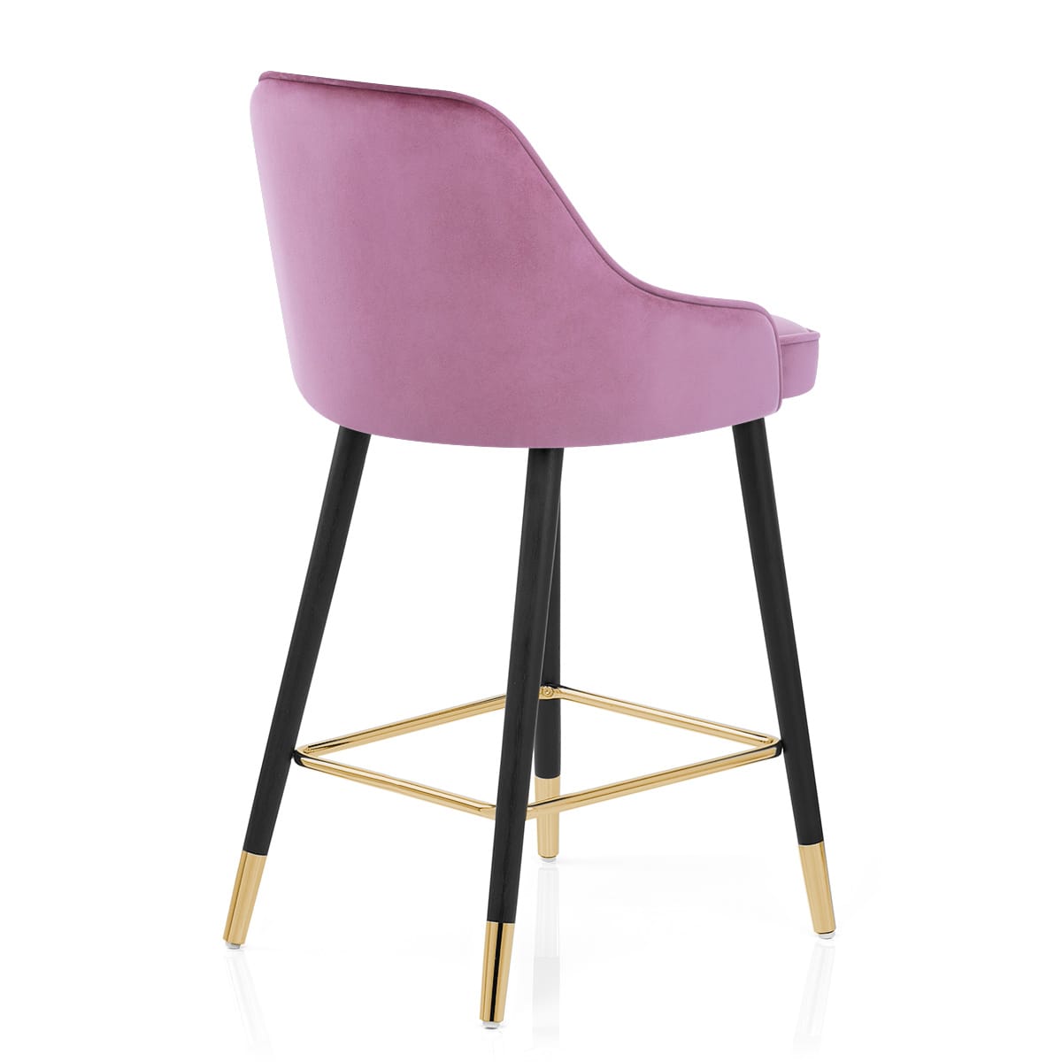 Samtbarhocker Gold - Glam Lila