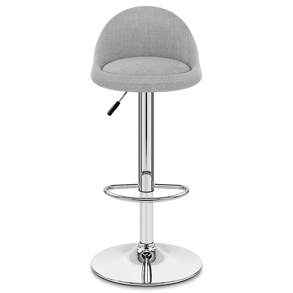 Stoff Barhocker Chrom - Glee Grau