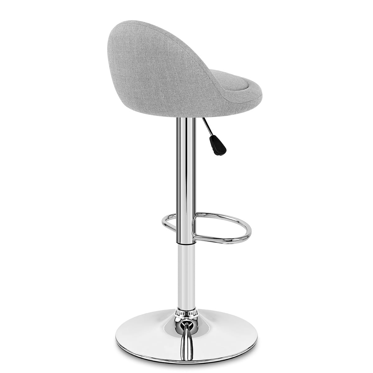 Sgabello Tessuto Cromato - Glee Grigio