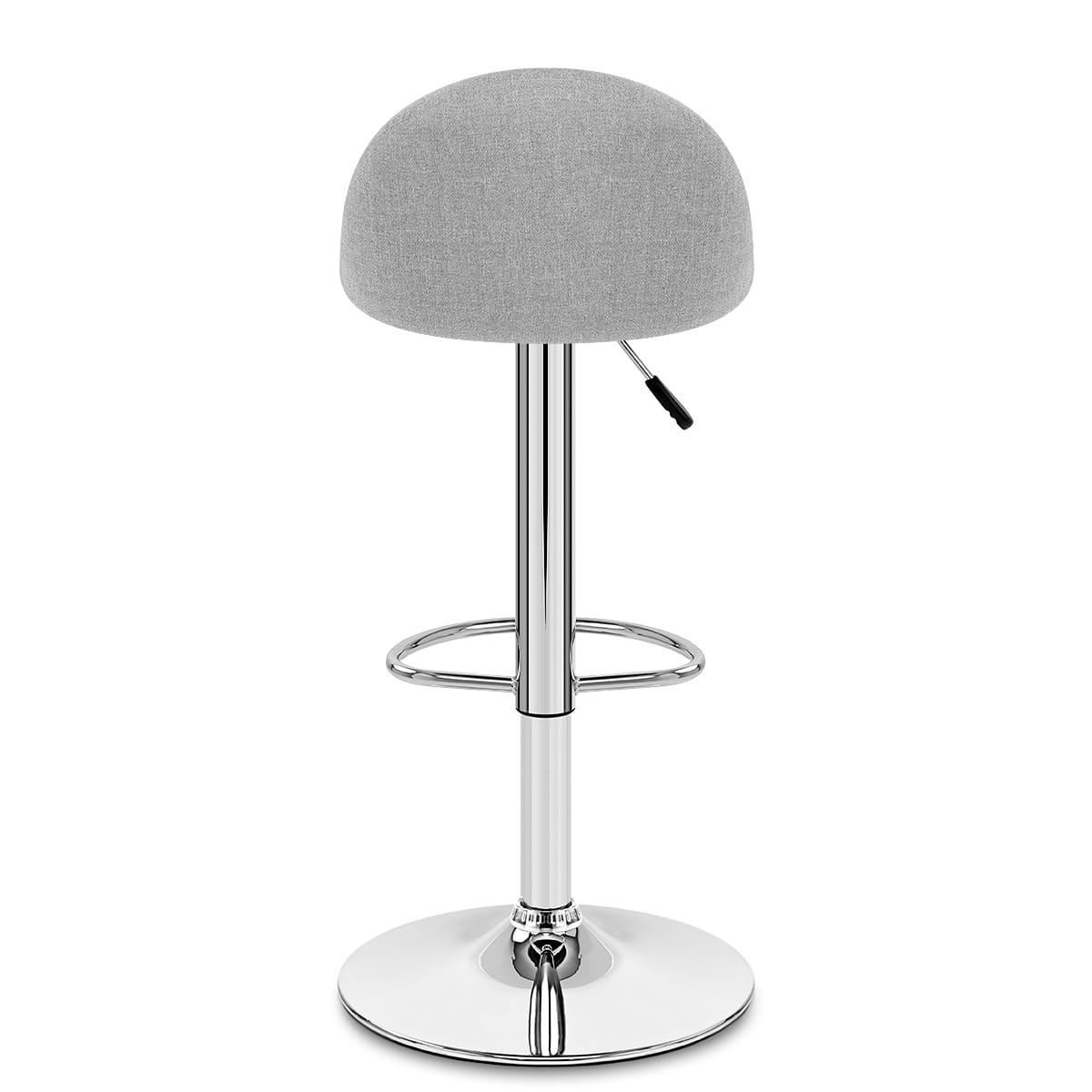 Sgabello Tessuto Cromato - Glee Grigio