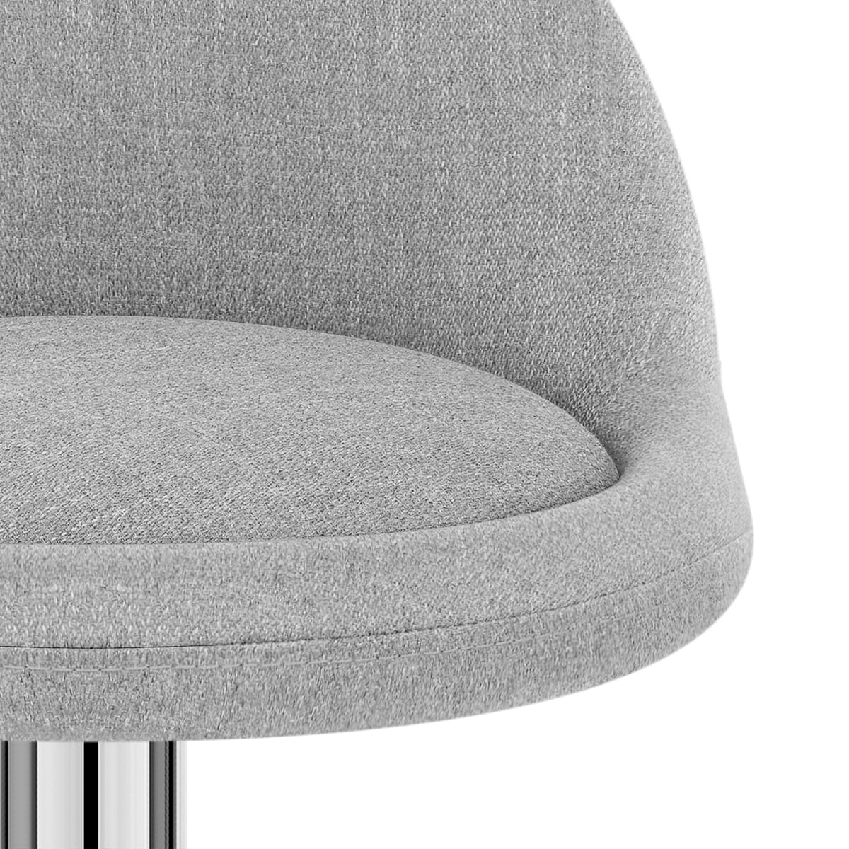 Sgabello Tessuto Cromato - Glee Grigio