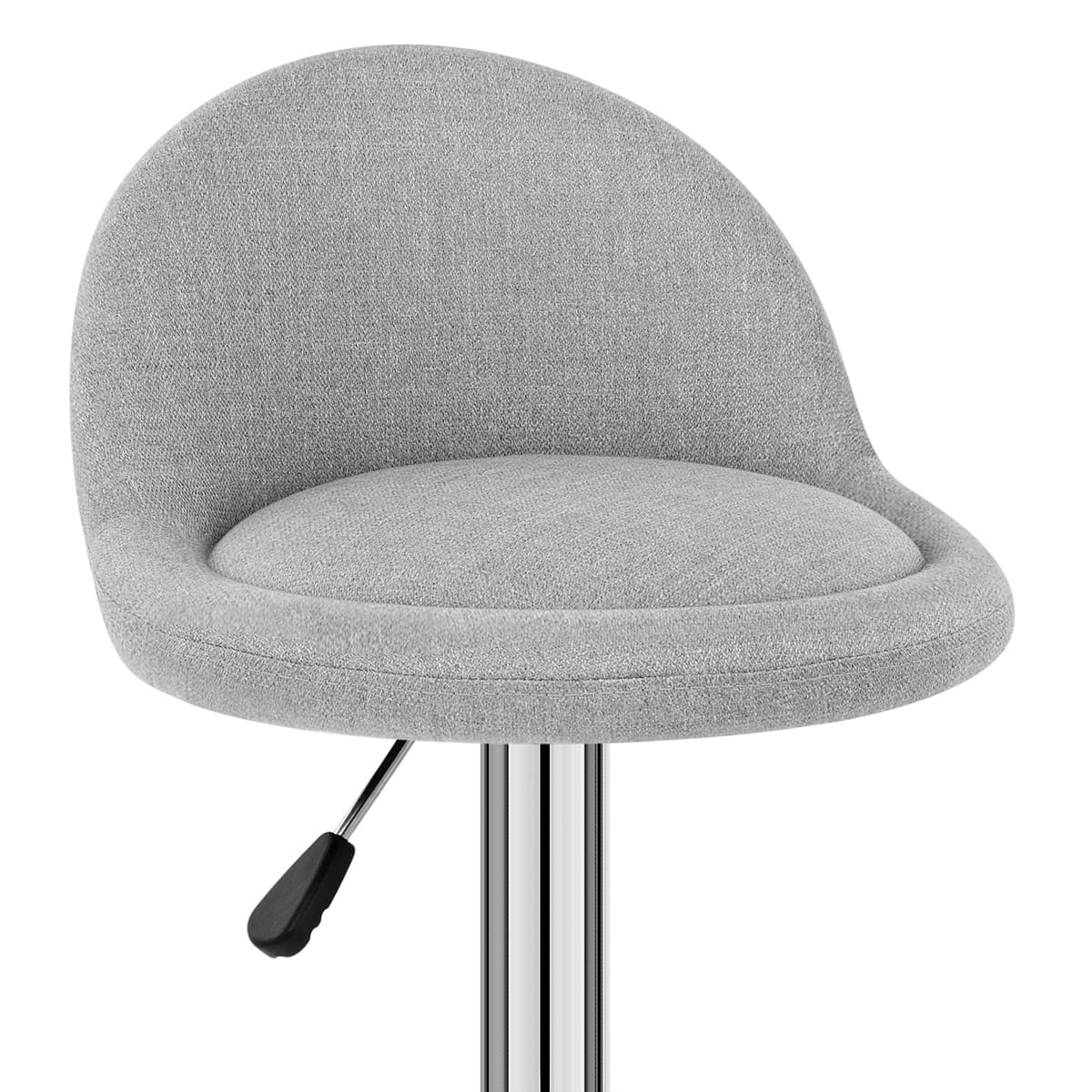 Sgabello Tessuto Cromato - Glee Grigio