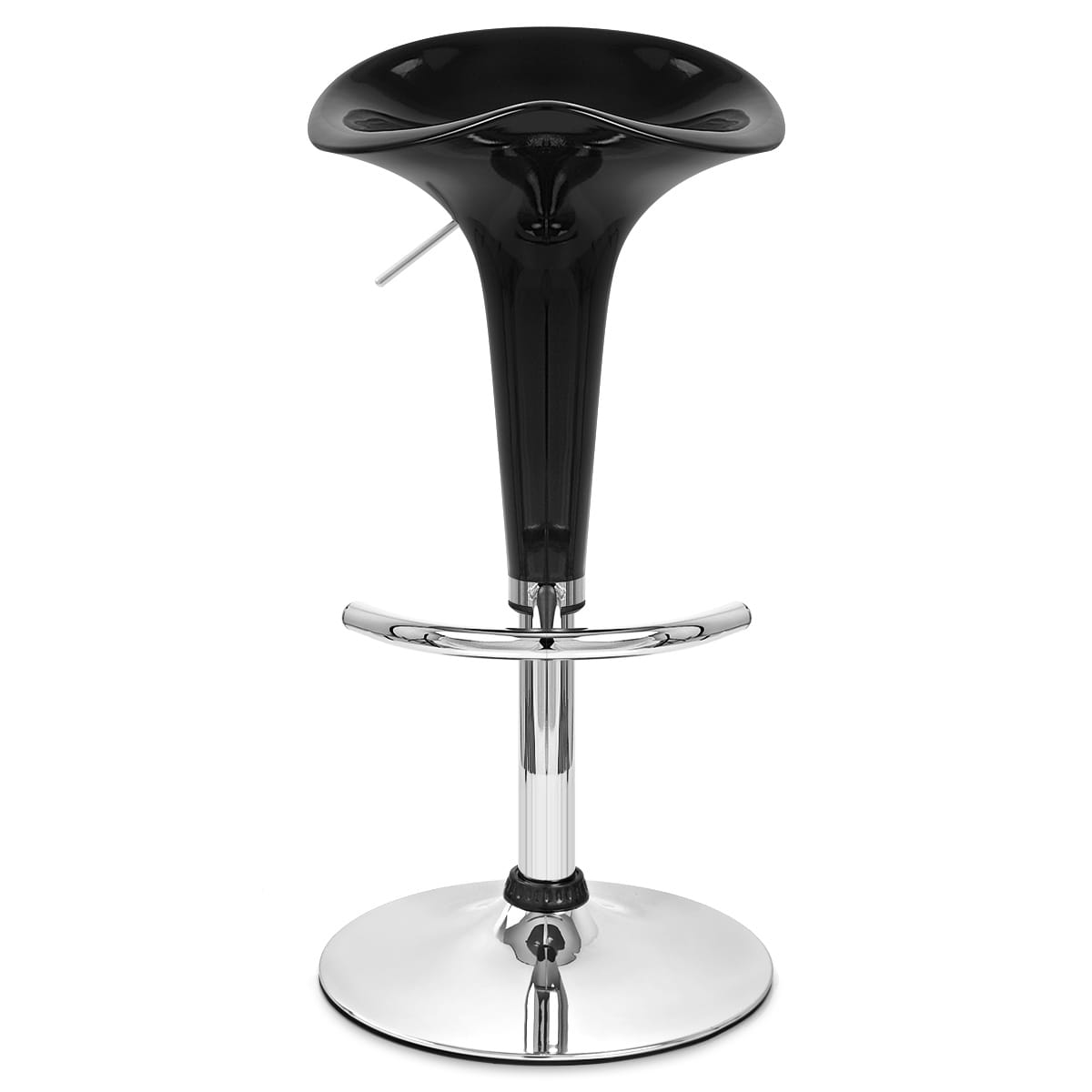 Kunststoff Barhocker Chrom - Gloss Coco Schwarz