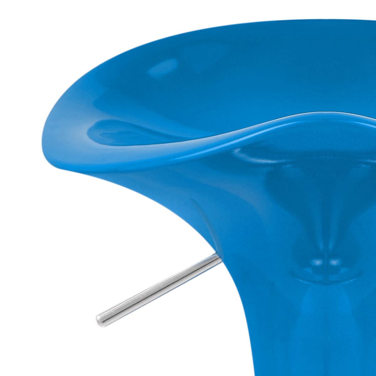 Sgabello Plastica Cromato - Gloss Coco Blu