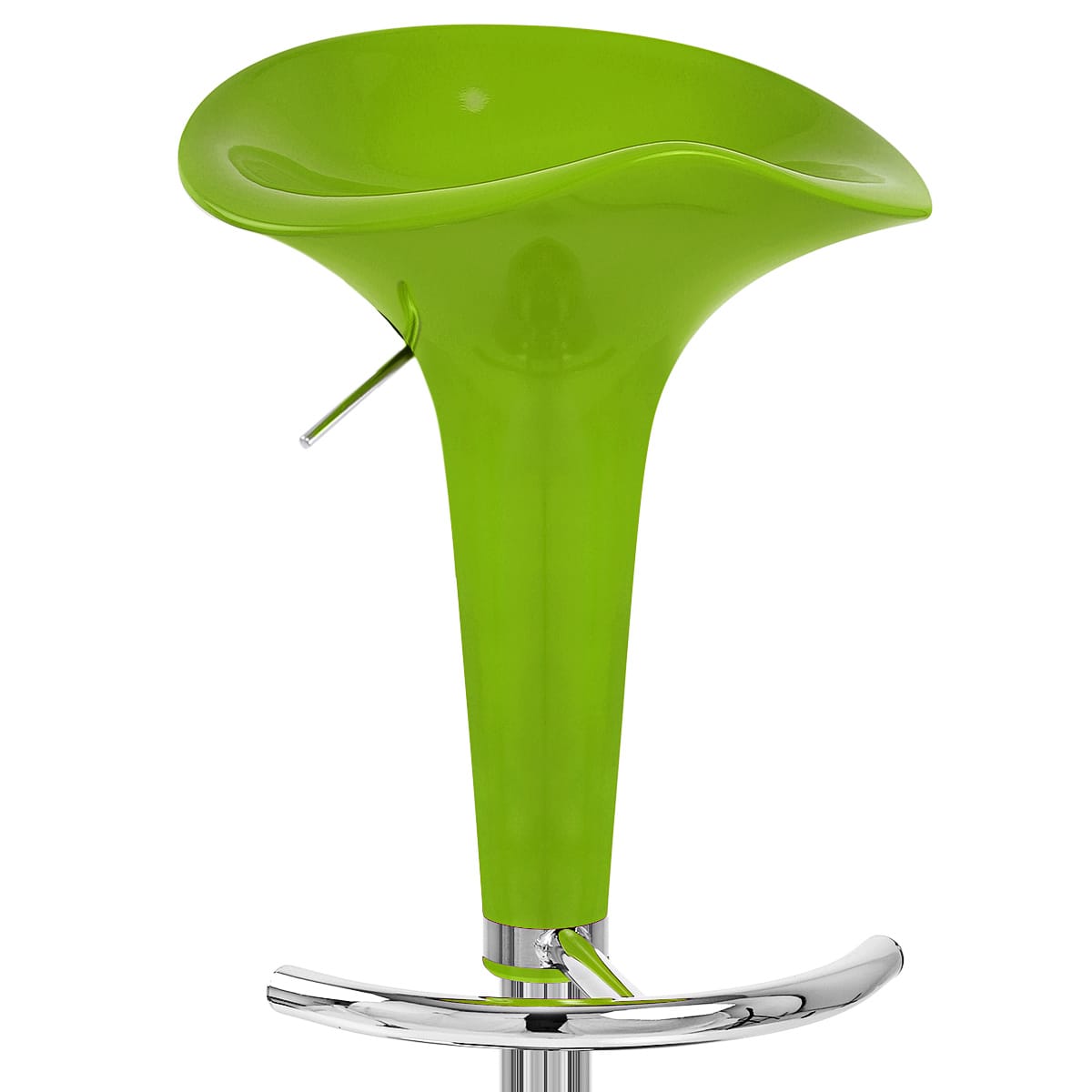 Sgabello Plastica Cromato - Gloss Coco Verde