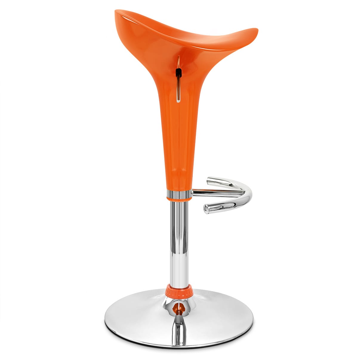 Kunststoff Barhocker Chrom - Gloss Coco Orange