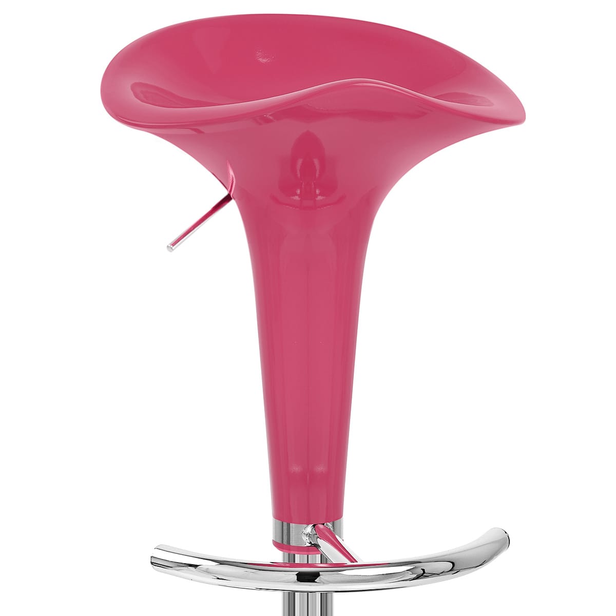 Sgabello Plastica Cromato - Gloss Coco Rosa