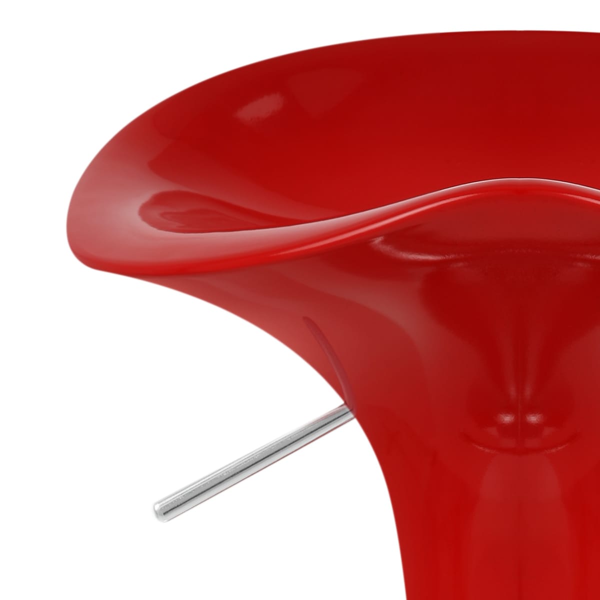 Sgabello Plastica Cromato - Gloss Coco Rosso