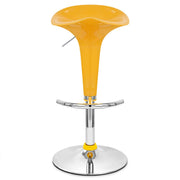 Sgabello Plastica Cromato - Gloss Coco Giallo