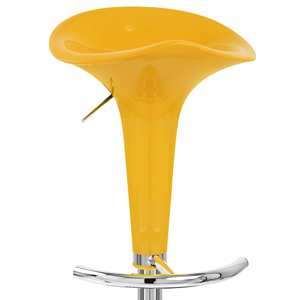 Sgabello Plastica Cromato - Gloss Coco Giallo