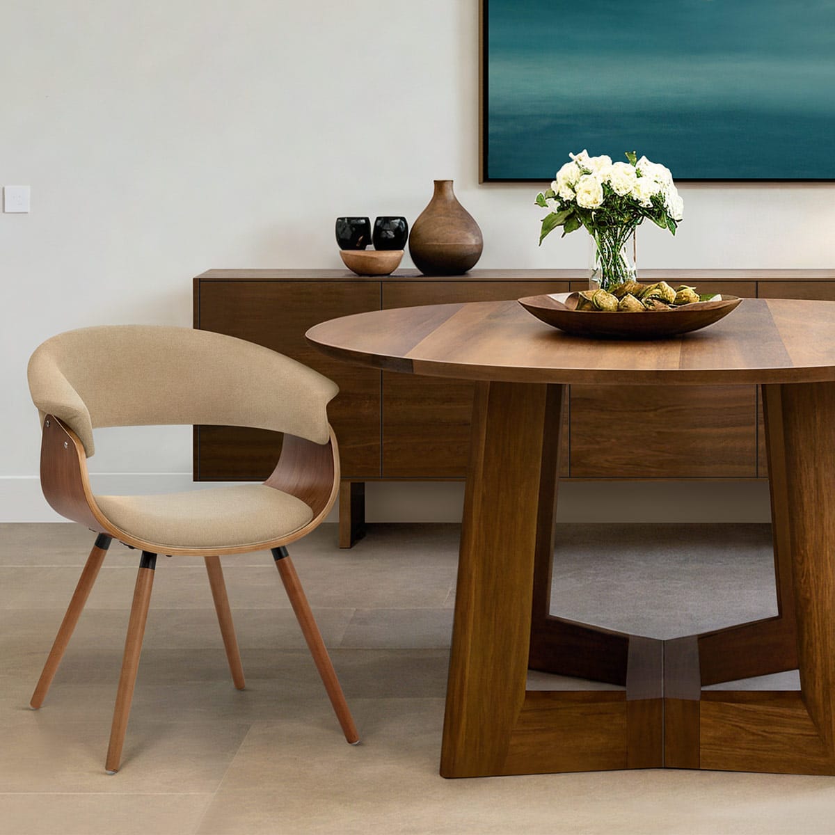 Stoff Stuhl - Grafton Beige