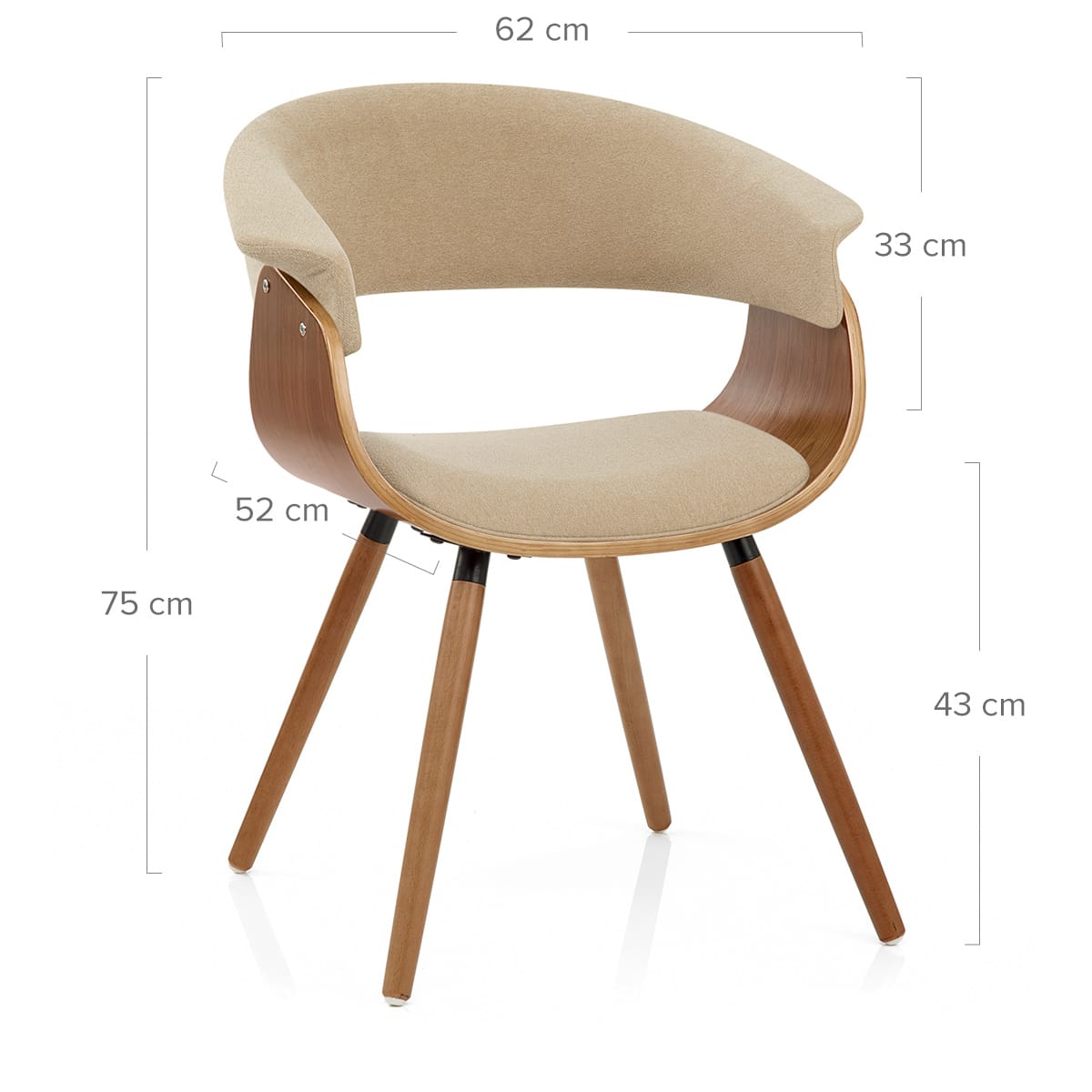 Stoff Stuhl - Grafton Beige