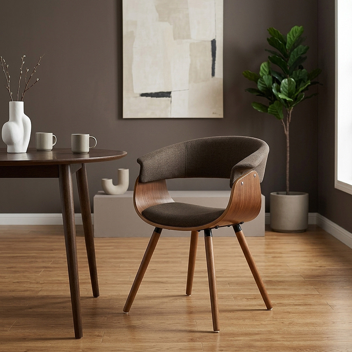 Stoff Stuhl - Grafton Braun