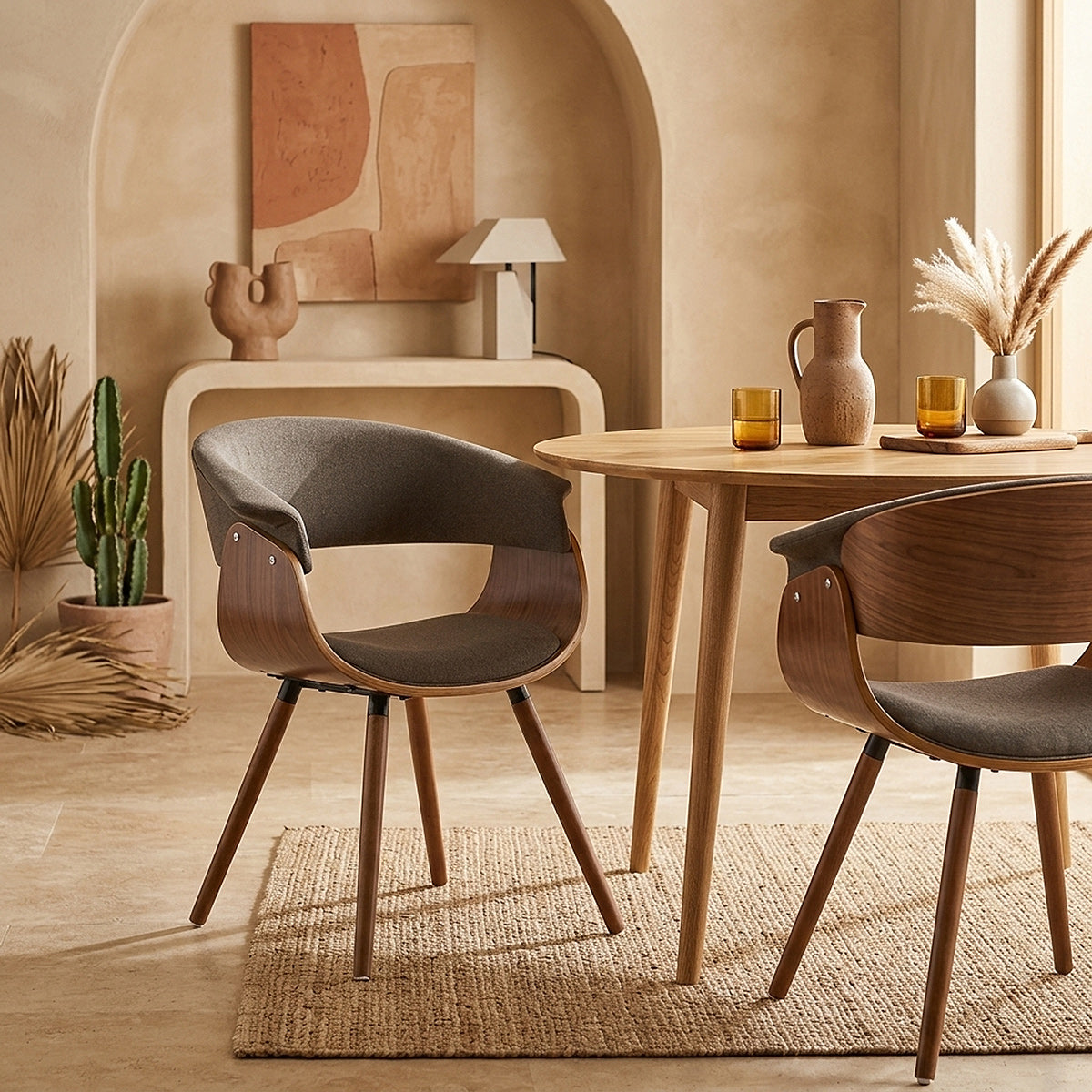 Stoff Stuhl - Grafton Braun