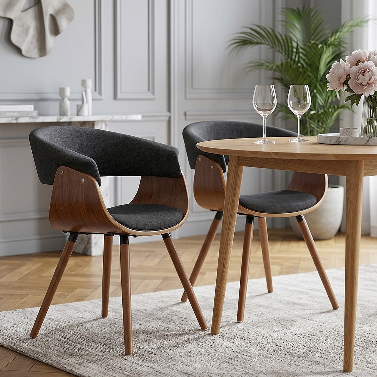 Stoff Stuhl - Grafton Grau