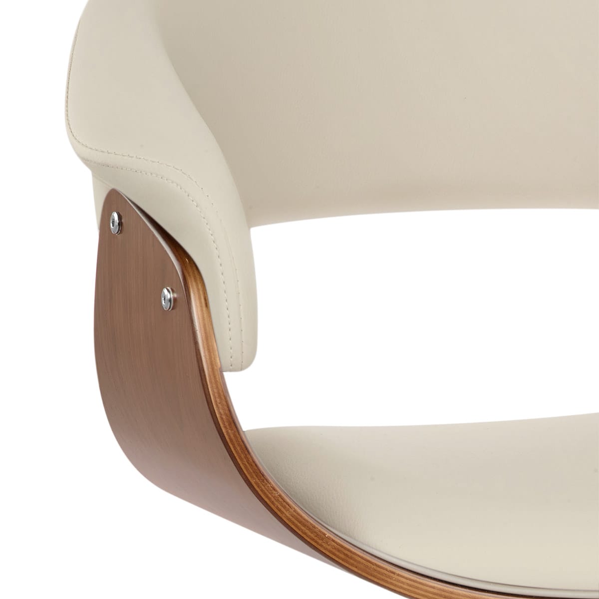Sgabello Ecopelle Legno - Grafton Crema
