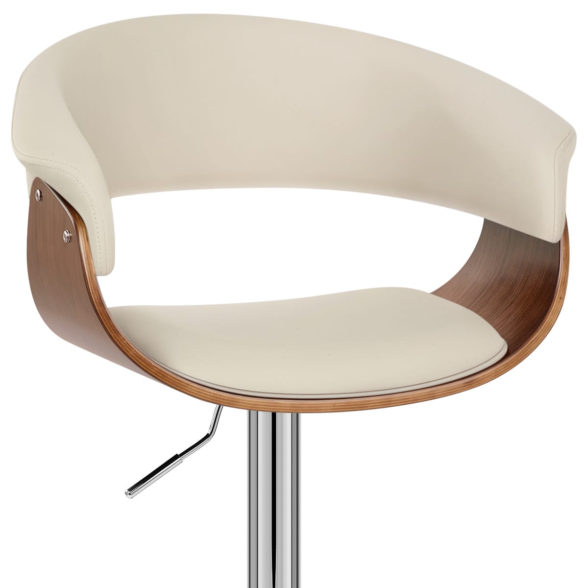 Sgabello Ecopelle Legno - Grafton Crema