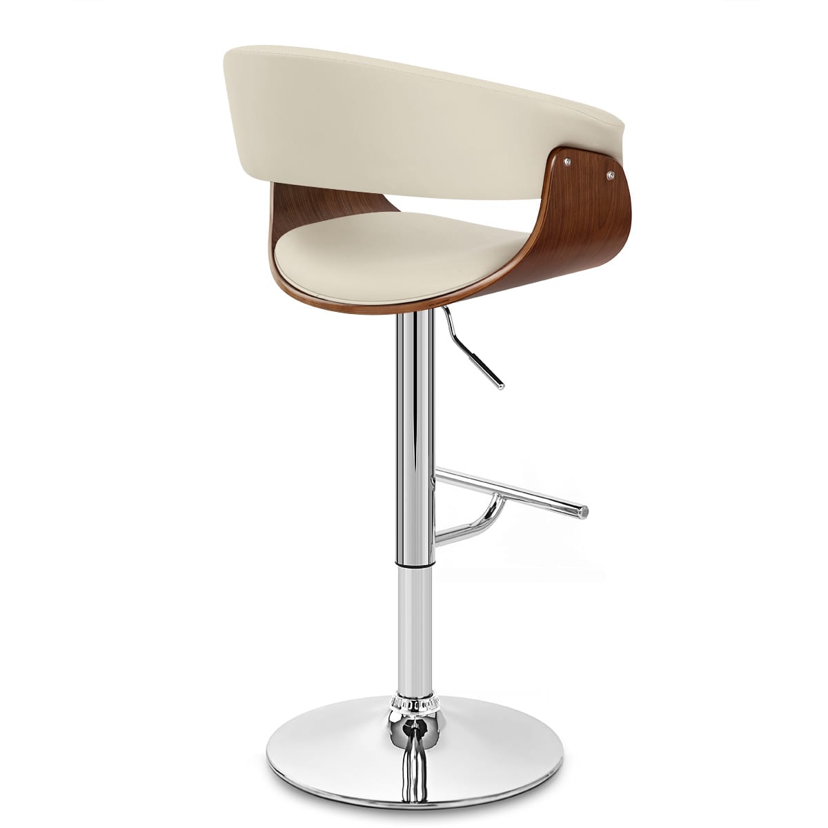 Sgabello Ecopelle Legno - Grafton Crema