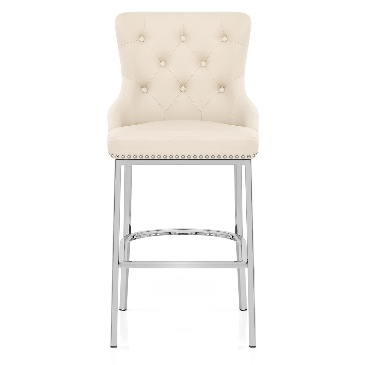 Kunstleder Barhocker Chrom - Grange Beige