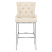 Kunstleder Barhocker Chrom - Grange Beige