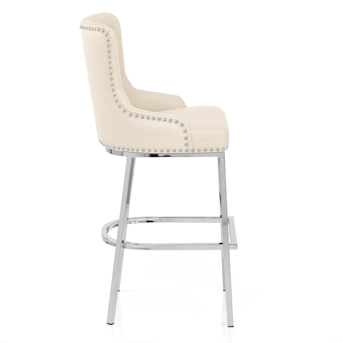 Kunstleder Barhocker Chrom - Grange Beige