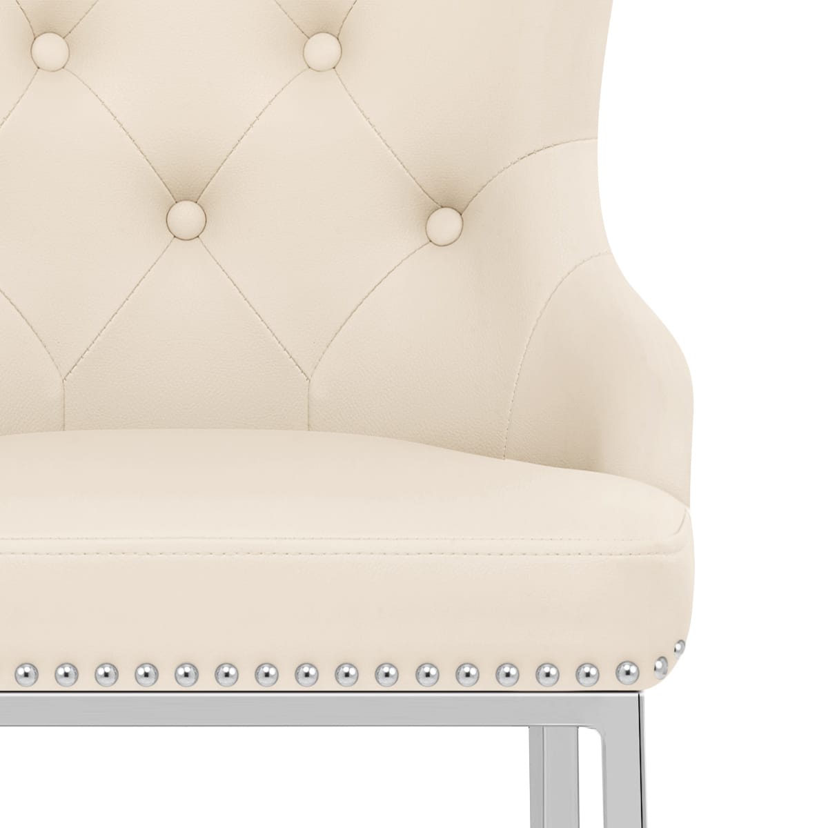 Kunstleder Barhocker Chrom - Grange Beige