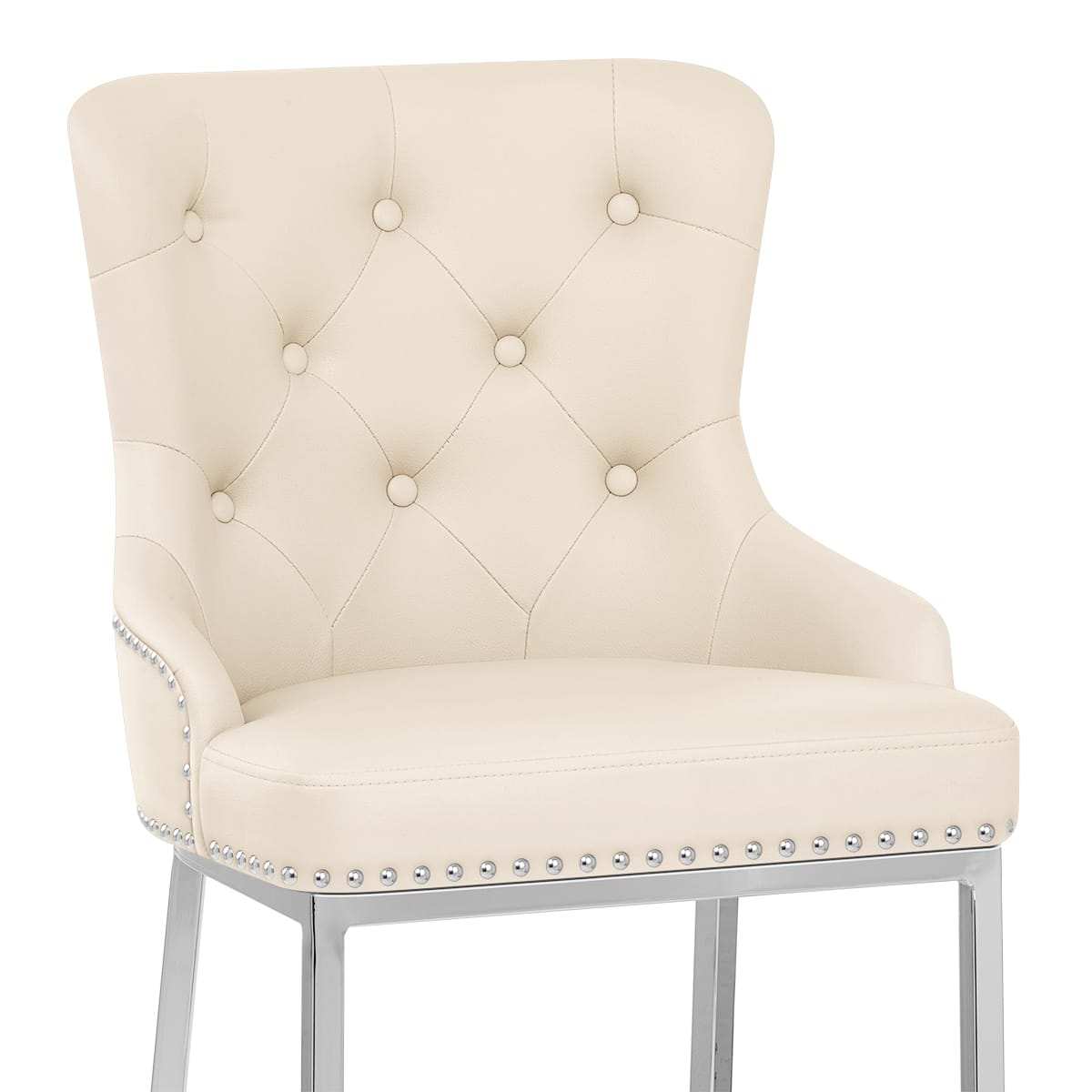 Kunstleder Barhocker Chrom - Grange Beige