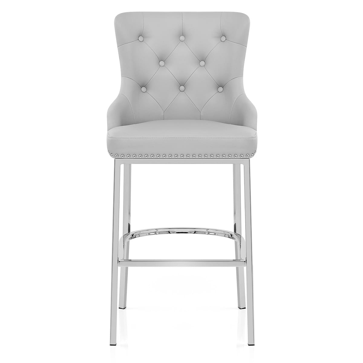 Kunstleder Barhocker Chrom - Grange Grau