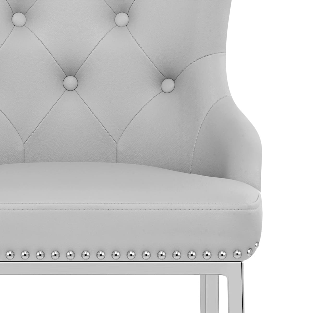 Kunstleder Barhocker Chrom - Grange Grau
