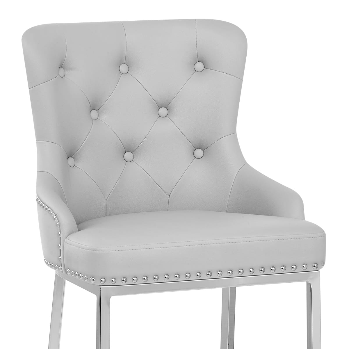 Kunstleder Barhocker Chrom - Grange Grau