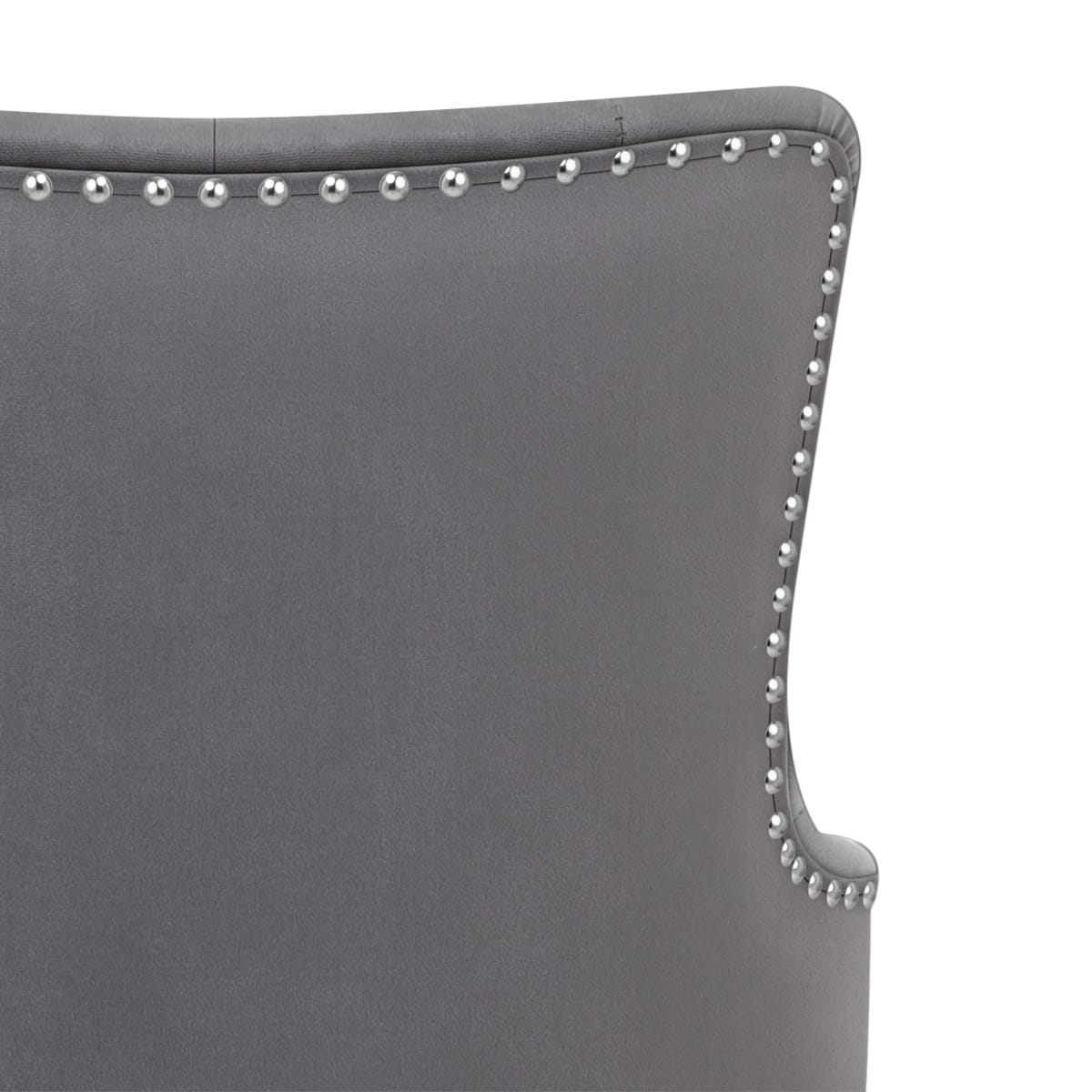 Samt Barhocker Chrom - Grange Grau