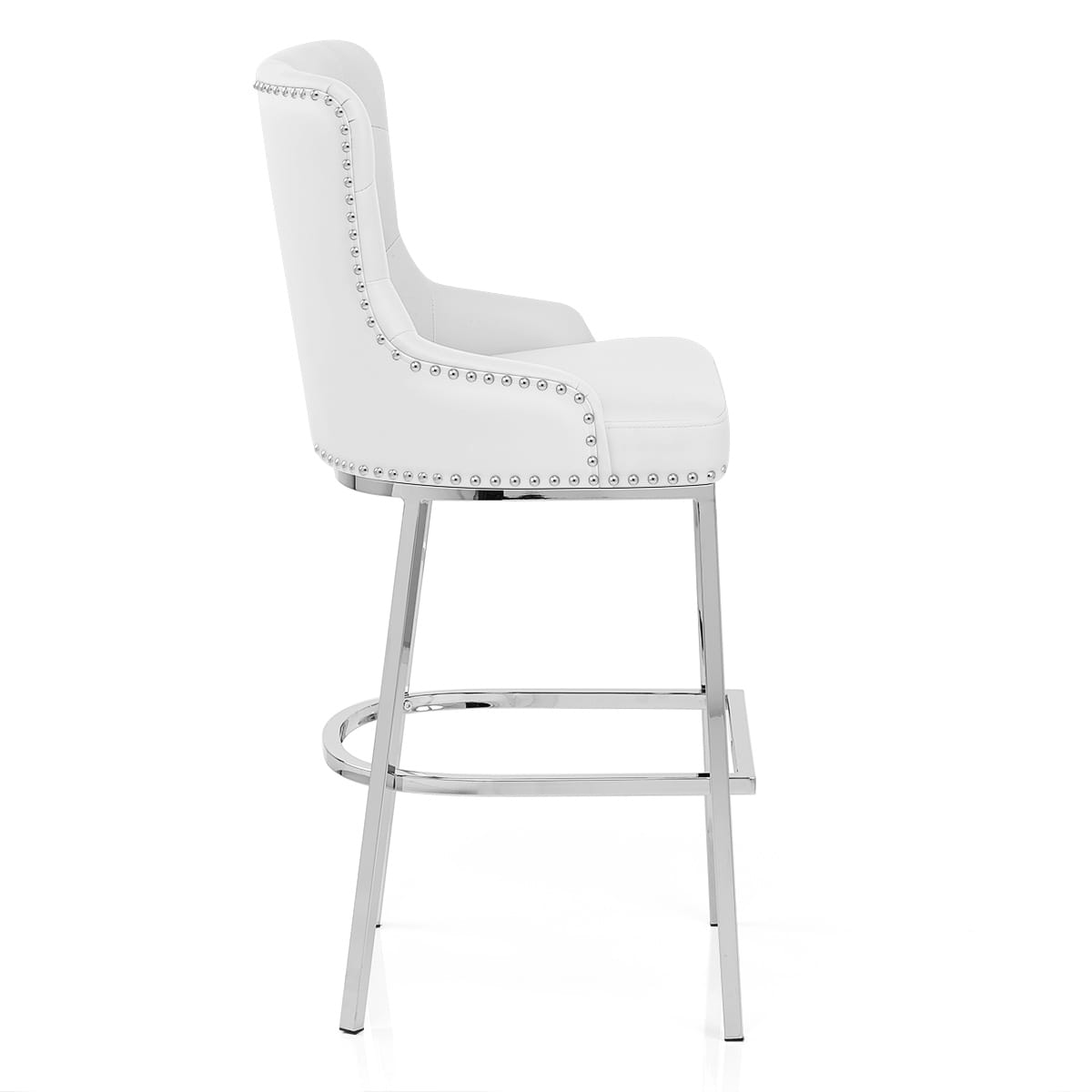 Kunstleder Barhocker Chrom - Grange Weiß