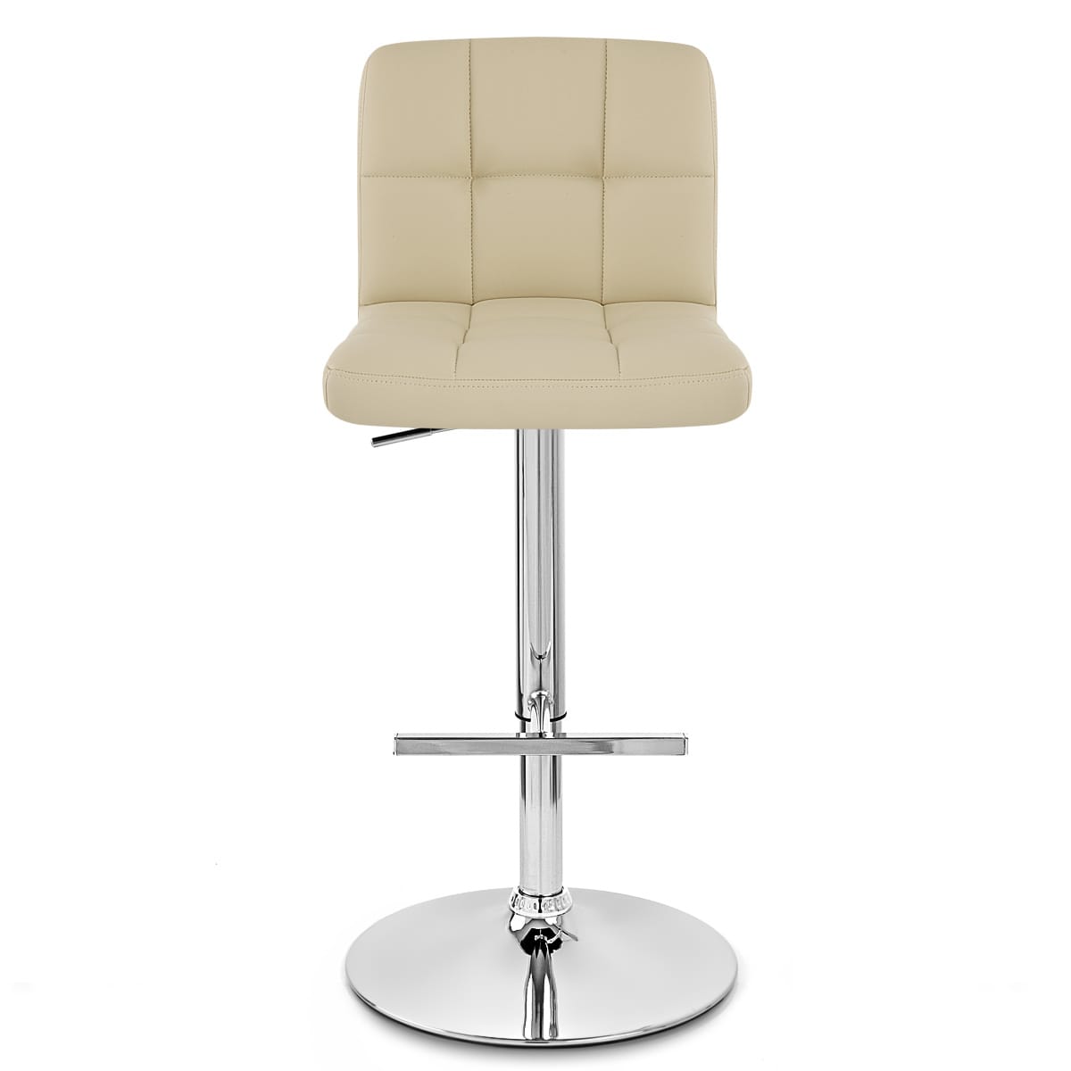 Sgabello Ecopelle Cromato - Grid Offerta Speciale Crema