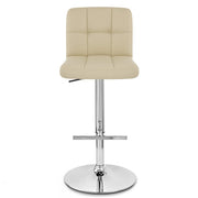Sgabello Ecopelle Cromato - Grid Offerta Speciale Crema