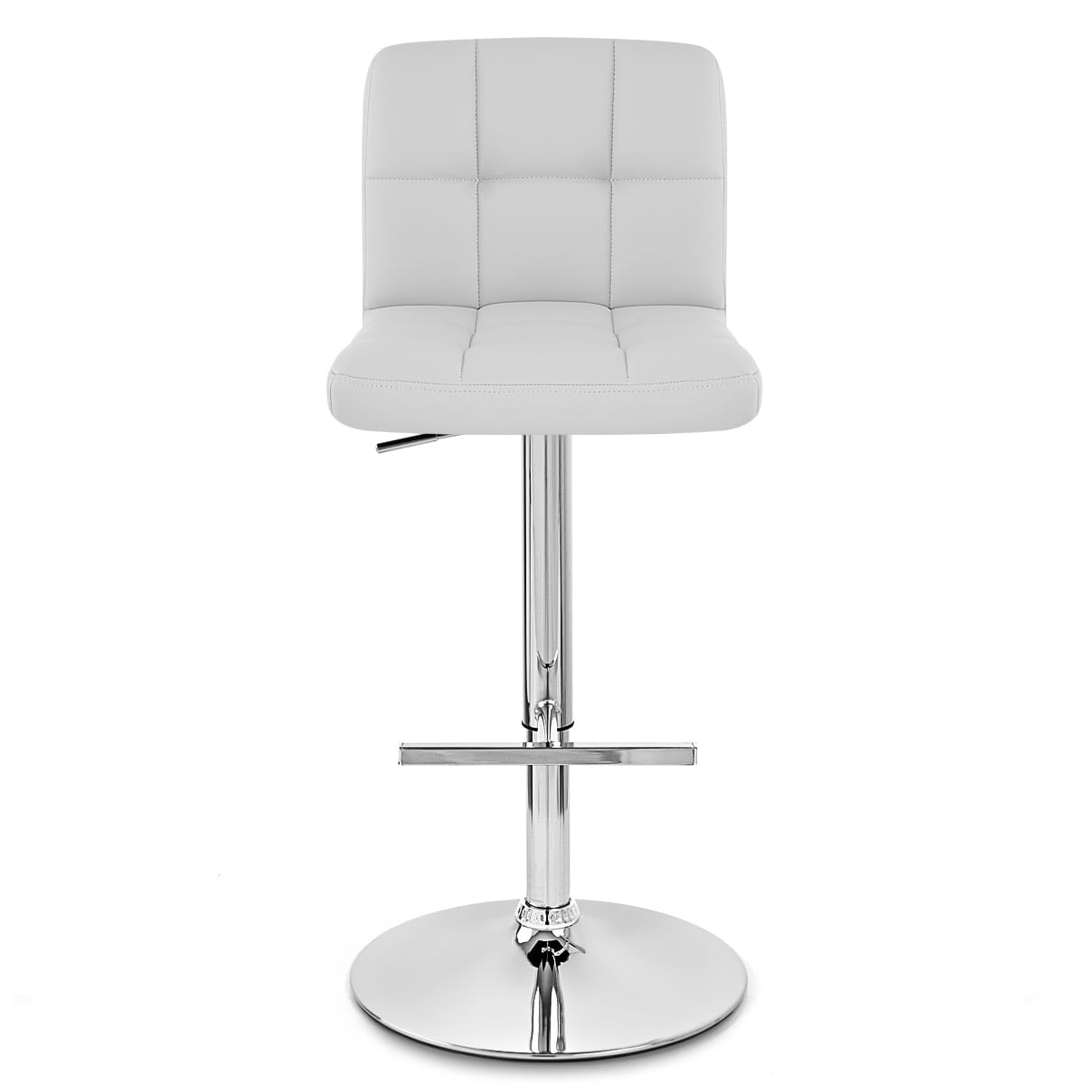 Sgabello Ecopelle Cromato - Grid Offerta Speciale Bianco