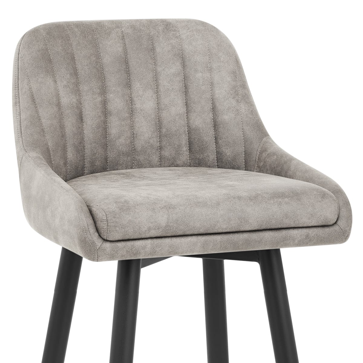 Sgabello Tessuto Metallo - Hamilton Grigio