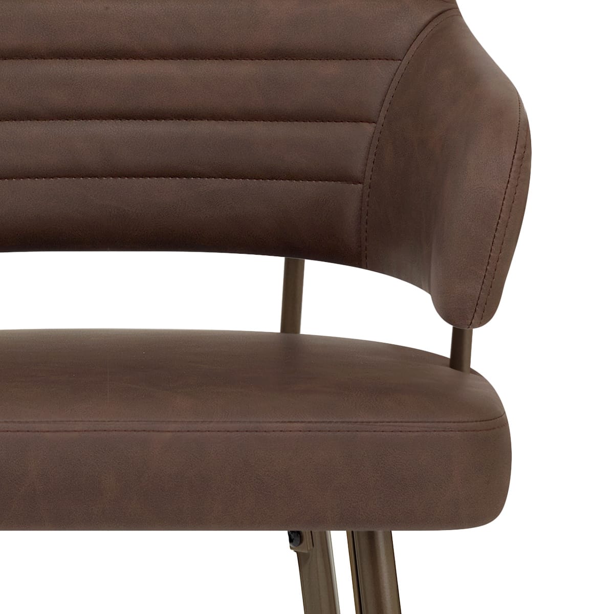 Barhocker Kunstleder Bronze - Hampton Braun