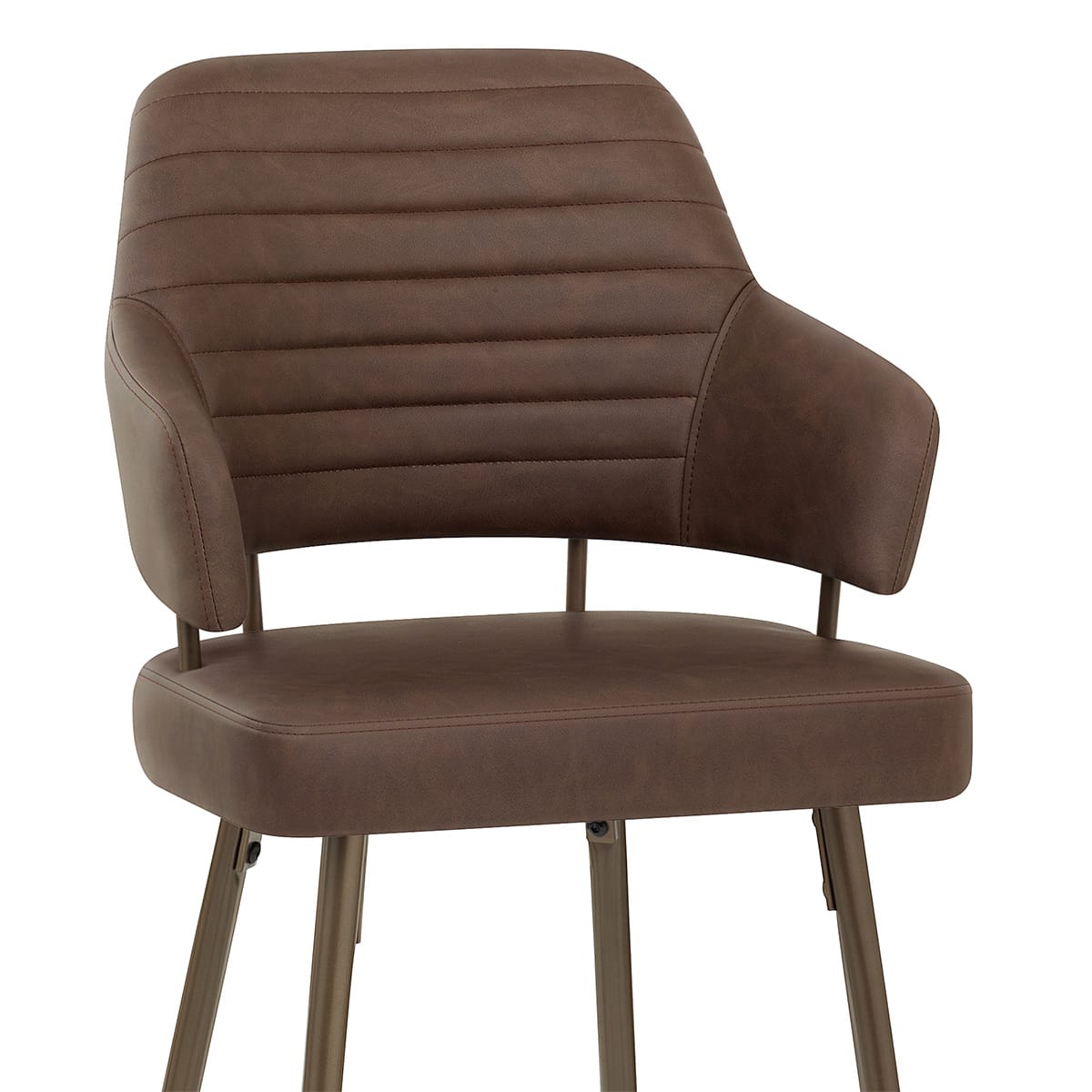 Barhocker Kunstleder Bronze - Hampton Braun
