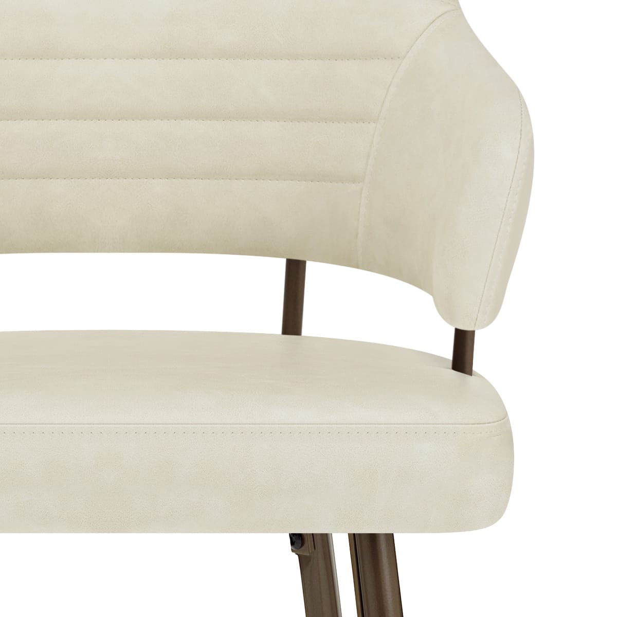 Barhocker Kunstleder Bronze - Hampton Beige