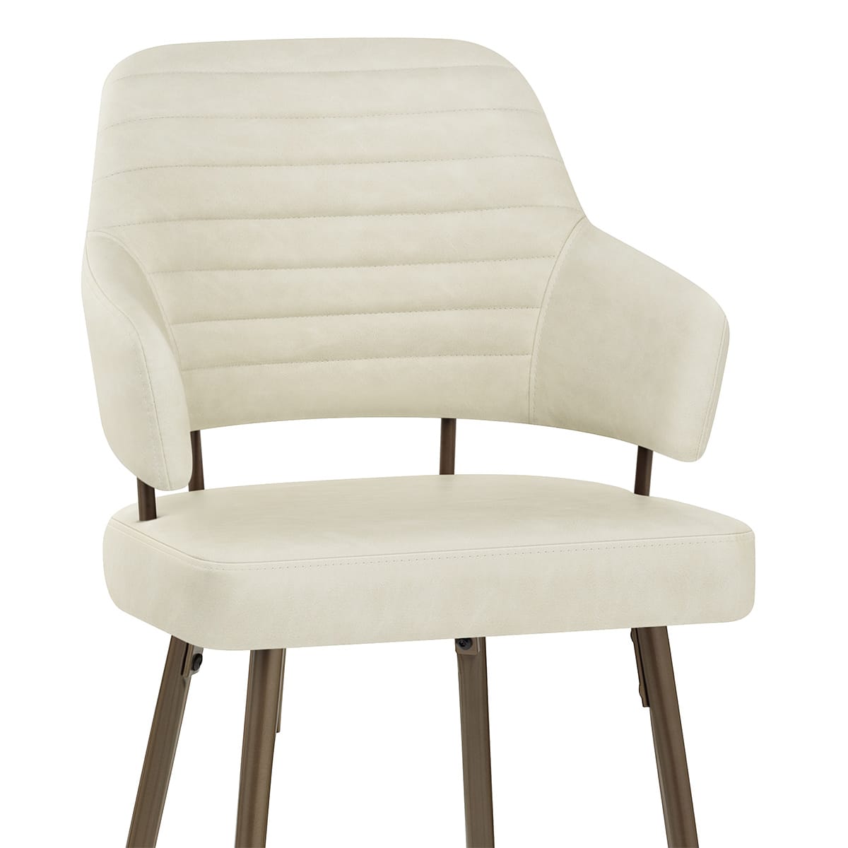 Barhocker Kunstleder Bronze - Hampton Beige