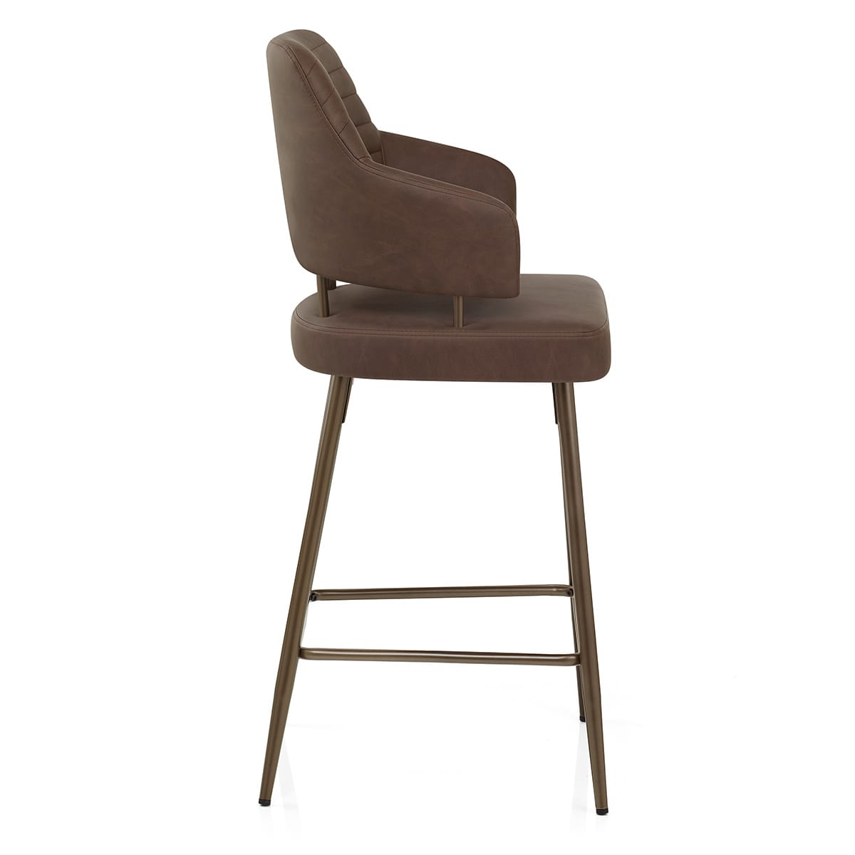 Barhocker Kunstleder Bronze - Hampton Braun