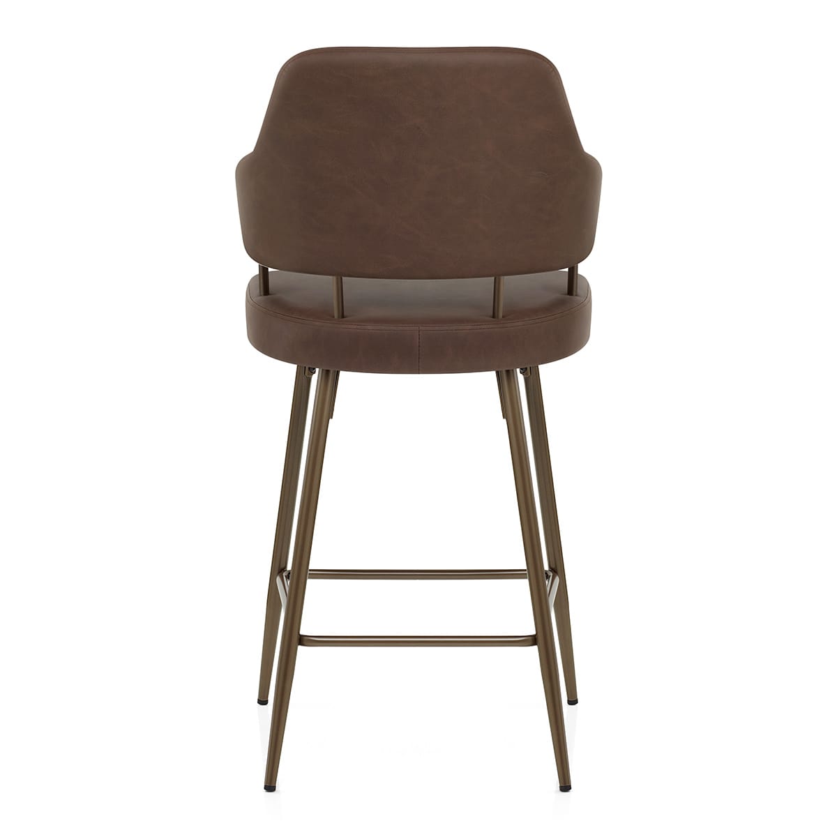 Barhocker Kunstleder Bronze - Hampton Braun
