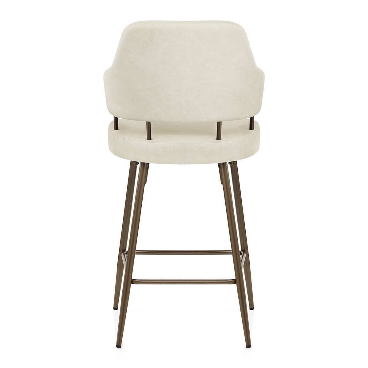 Barhocker Kunstleder Bronze - Hampton Beige