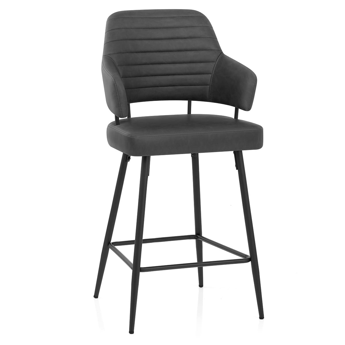 Barhocker Kunstleder - Hampton Dunkelgrau