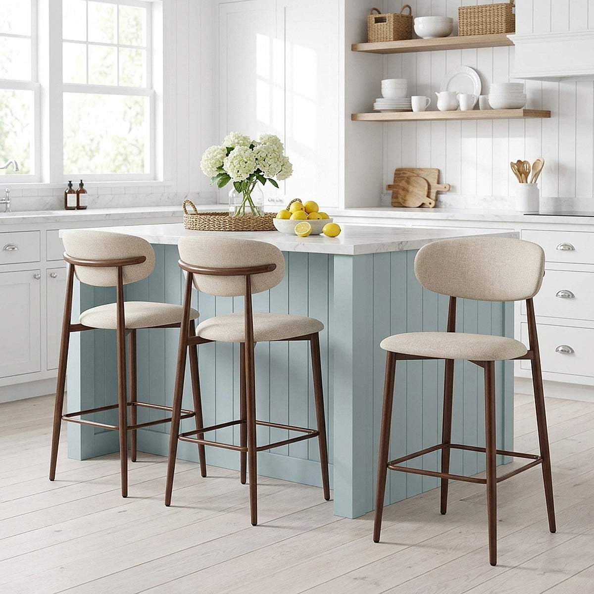 Barhocker Stoff - Harrow Beige