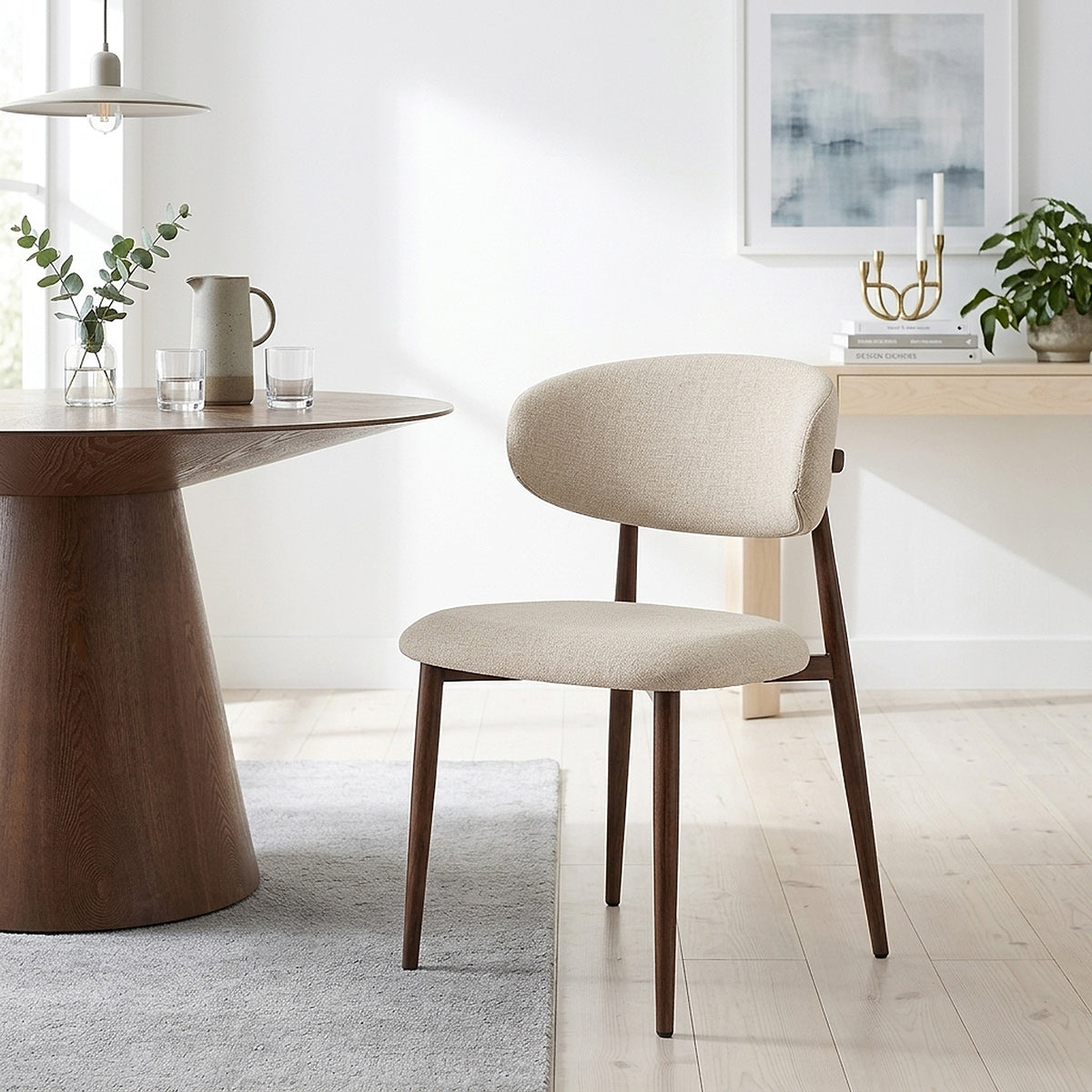 Stoff Esszimmerstuhl - Harrow Beige