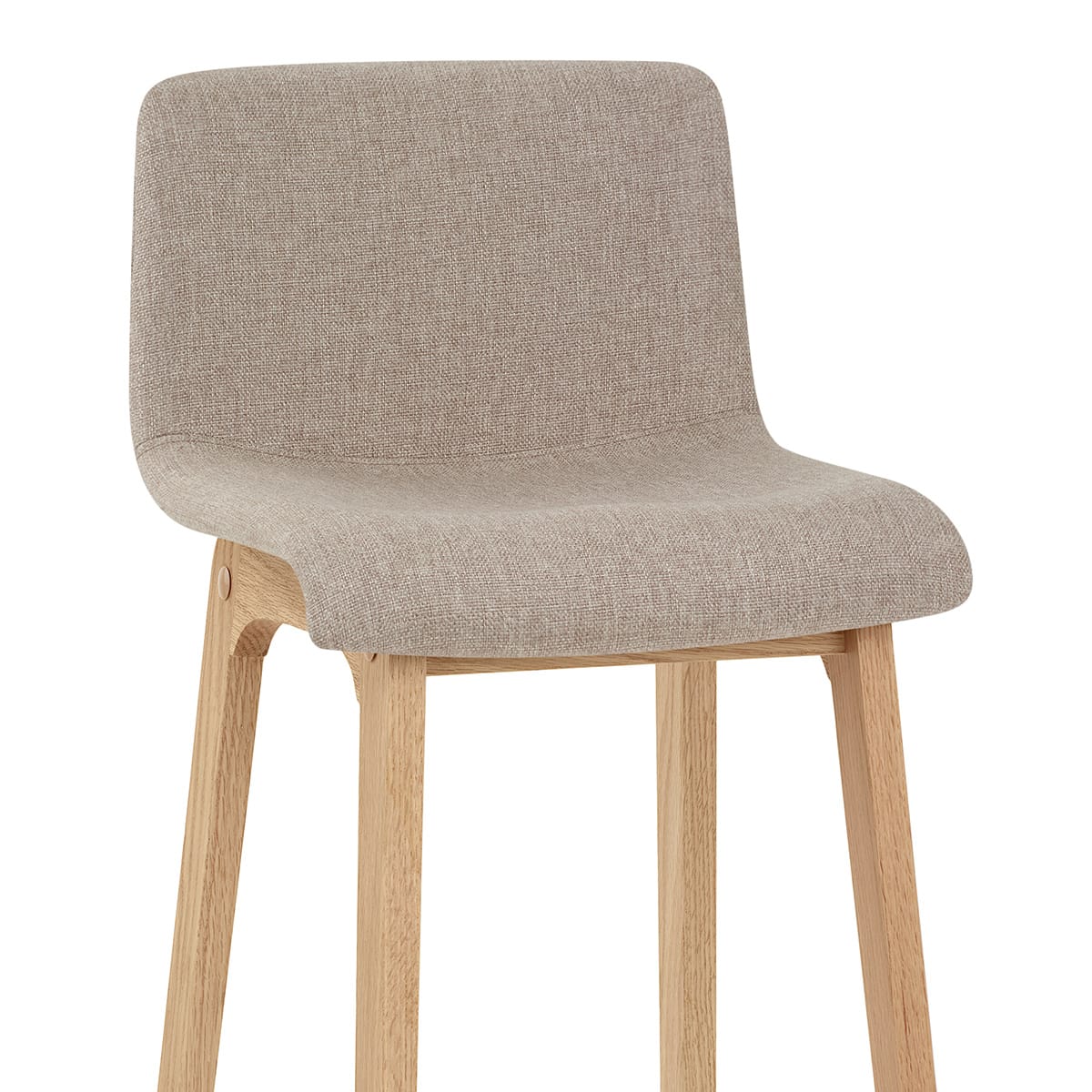 Barhocker Stoff Eiche - Haven Beige