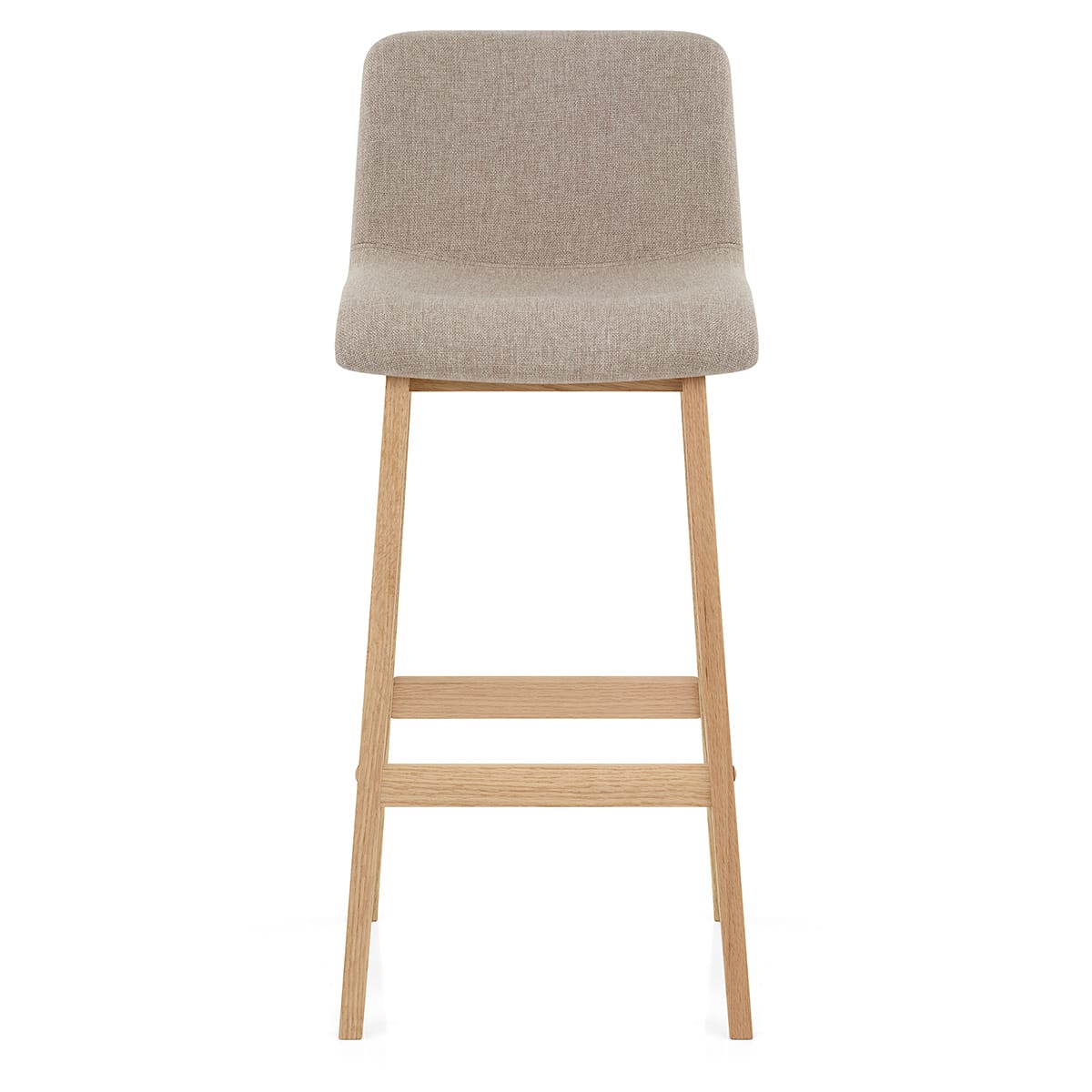 Barhocker Stoff Eiche - Haven Beige